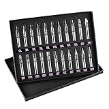 22pcs Tattoo Stainless Steel Tip Set Kit Round/Flat/Diamond RT FT DT Mix Tube