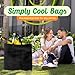 Simply Cool 50 Pack Black Reusable Eco-Friendly Grocery Shopping Bags 12.6