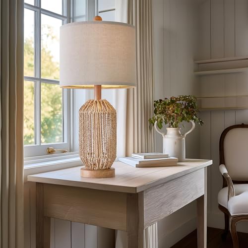 OYEARS 21" Boho Table Lamp for Living Room, Bedside Lamp for Nightstands, Rattan Lamp for Bedroom, Farmhouse Table Lamp for Room Decor, End Table, Retro, Brown, 1 Pack OYEARS 21" Boho Table Lamp for Living Room, Bedside Lamp for Nightstands, Rattan Lamp for Bedroom, Farmhouse Table Lamp for Room Decor, End Table, Retro, Brown, 1 Pack