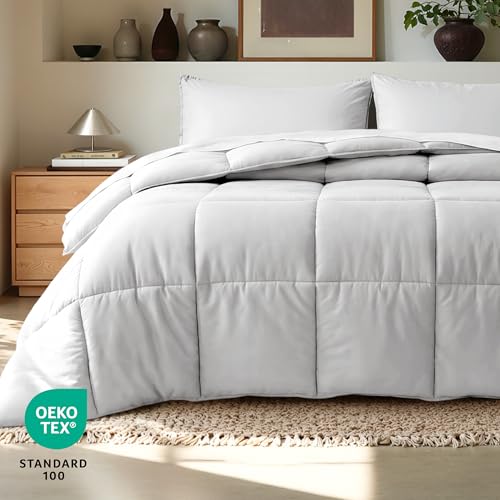 Image of Bare Home Comforter Set - Queen Size - Ultra-Soft - Goose Down Alternative - Premium 1800 Series - All Season Warmth (Queen, Cloud Grey)