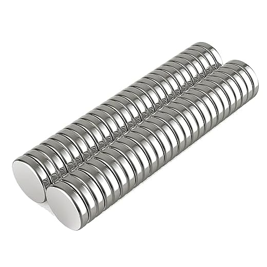 Magnetpro 50 magneti al neodimio, 5 x 1 mm, per presentazione, lavagne magnetiche e per la casa (5x1 mm)