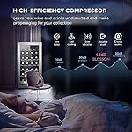 AAOBOSI Wine Fridge, 17 Inch 28 Bottle Capacity Beverage Cooler, Glass Door, 46-66 Adjustable Temp, Free Standing Wine Refrigerator for Bar, Home, Condo - Image 5