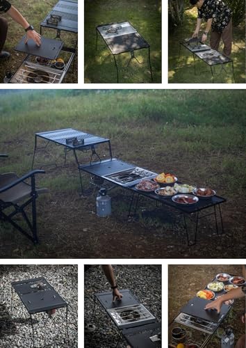 camping moon Cubierta para Quemador Plano IGT Placa Superior Puente Mesa Tapa Acero Inoxidable Negro CK-25BK miniatura 7