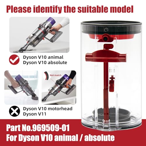 Image of Dust Bin Replacement for Dyson V10 SV12 Vacuum Cleaner, Large Bin for Dyson No.969509-01