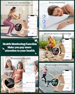 Smart Watch Women Smartwatch Sport: Fitness Watch with Bluetooth Call Sleep Monitor Heart Rate Blood Pressure SpO2 114 Sports Modes Step Counter IP68 Waterproof 1.27'' Activity Tracker for Android iOS