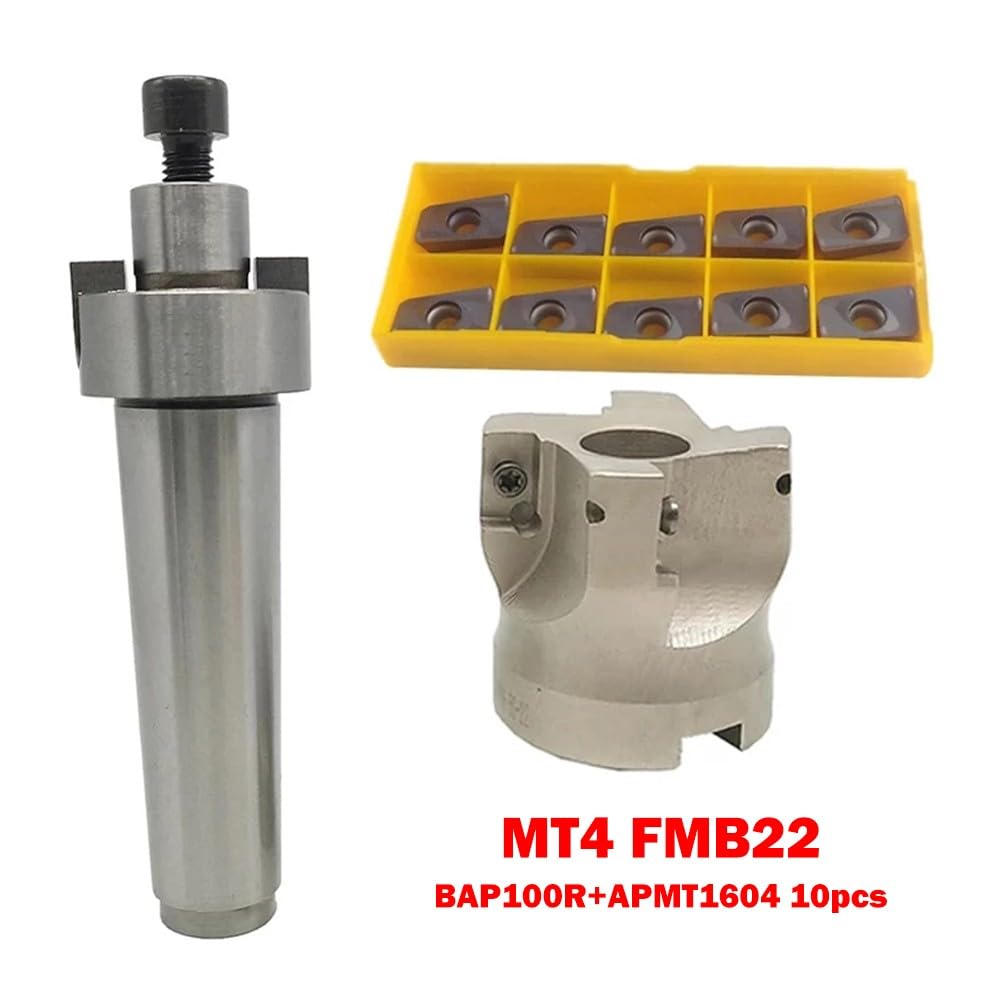 Fraise CNC MT4 FMB22 Tige 400R 50 mm 4T APMT1604 Inserts carbure Ensemble tours métalliques