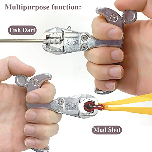 Piaoyu Stainless Steel Handheld Slingshot Release Device Slingshot Release Grip Shooting Fish Accessories Shooting Fish Dart Catapult Trigger Ball DIY Slingshot Accessories - Thumbnail 4