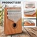Mulucky 17-key Kalimba Thumb Piano - Portable Wooden Thumb Piano with Tuning Hammers, Learning Manual and Carrying Case, Suitable for Beginners and Music Lovers
