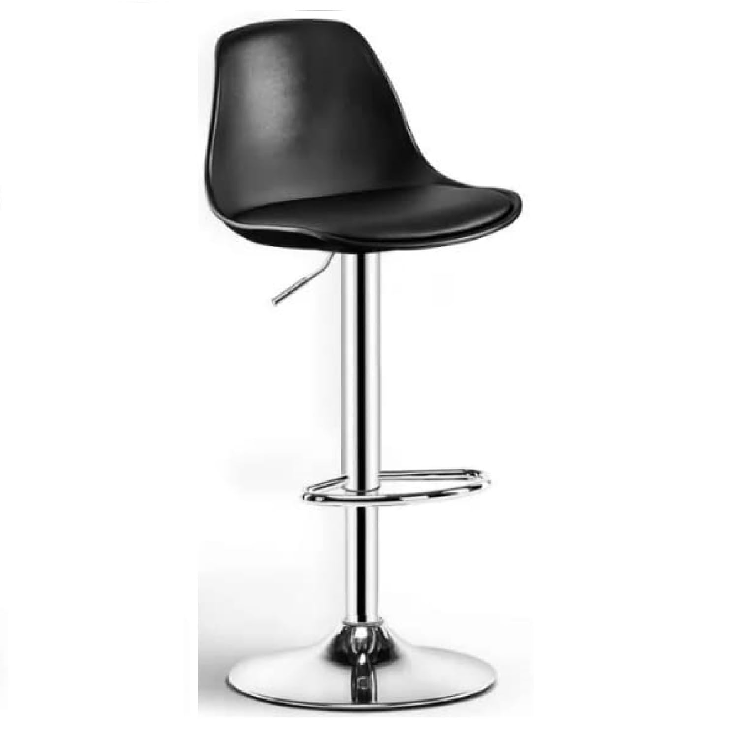 Enosilla REVOLVING Height Adjustable 360 Swivel BAR Stool/Kitchen Chair Suitable for Kitchen, Cafeteria, Dining, Office, Shops, Counter seat, Breakfast, Pub (Charcoal Black)