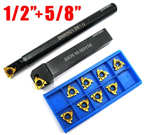 1/2" 5/8" Boring Bar SNR0013M16+SER1616H16 Lathe Internal Threading Inserts Turning Tool Holder