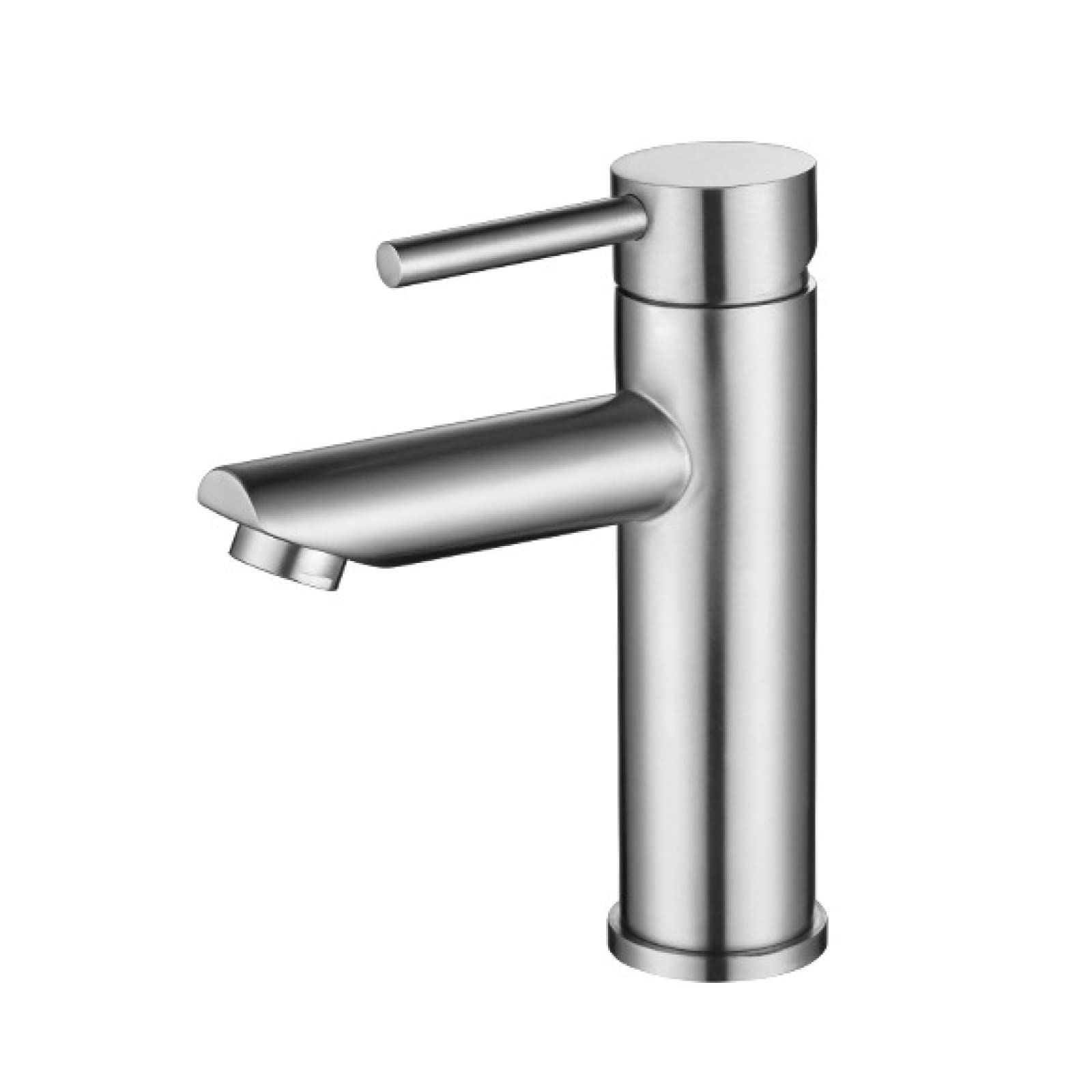 Mitigeur lavabo anti-trace en inox brossé pour résoudre les fuites et le calcaire