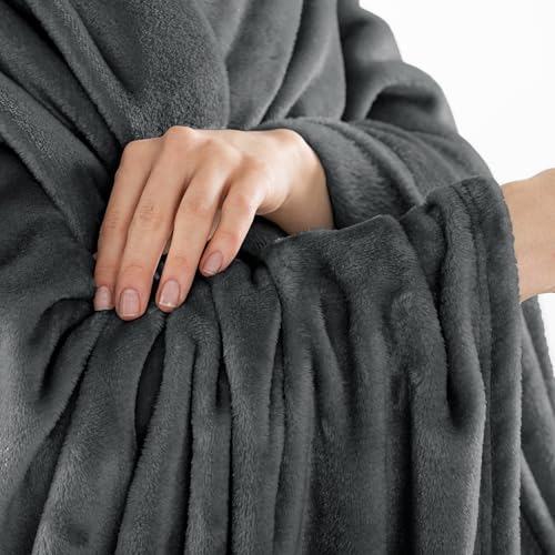 DecoKing Kuscheldecke 150x200 cm grau Decke Microfaser Tagesdecke Mic – Ansicht 6