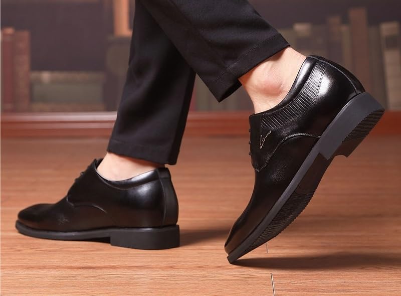 Men's Faux Patent Derby Shoes Wedding Business Formal Dress Shoes Comfort Soft Men Oxford Shoes4