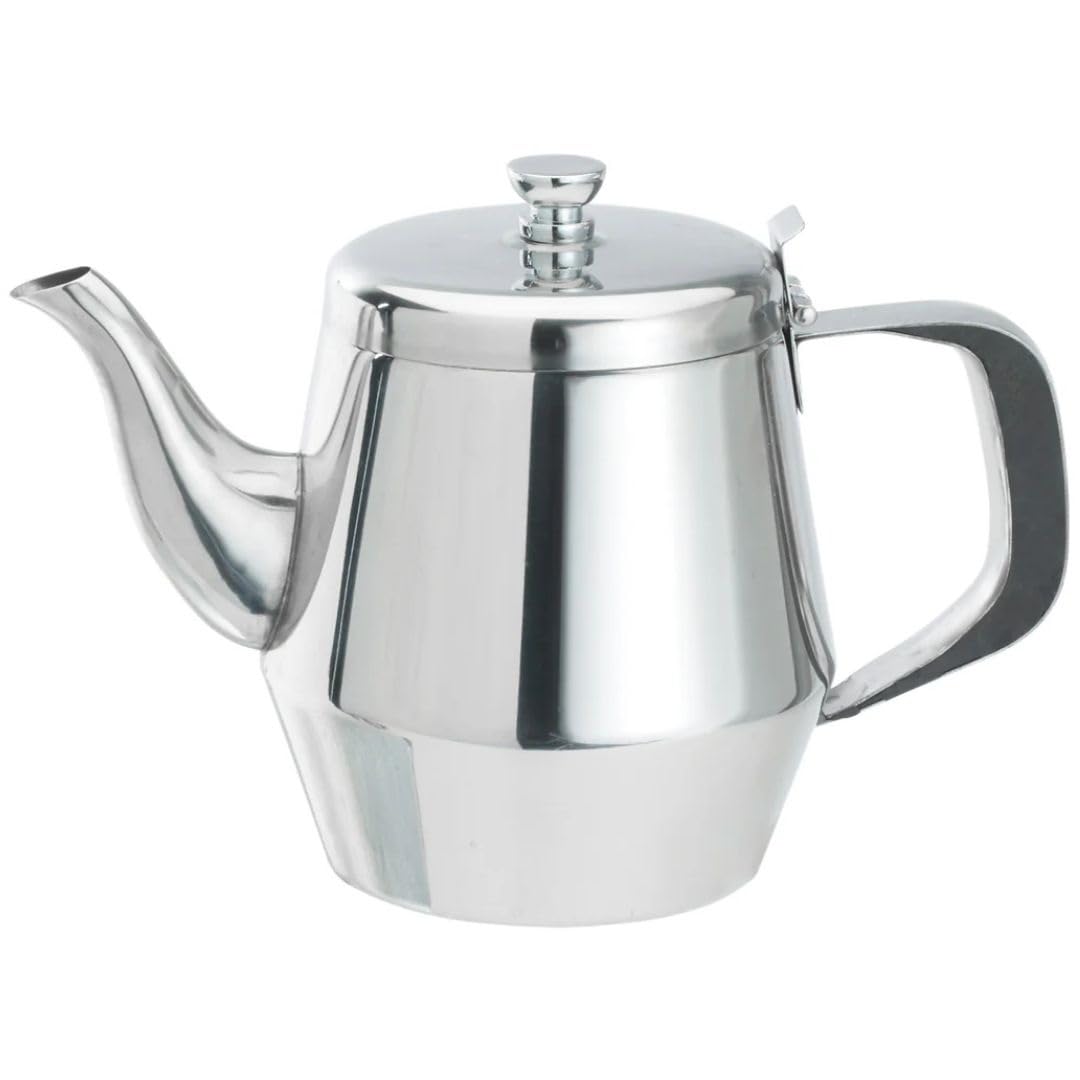 Soro Essentials- 32 oz Stainless Steel Gooseneck Teapot with Vented Lid Mirror Finish - Beverage Carafe Dispenser Tea Pot Coffee Server Coffee Carafe Table Serving Pot for Home Kitchen Restaurants