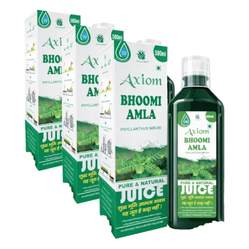 Image of Axiom Ayurveda Bhoomi Amla Juice - 500 ml | Natural liver detoxifier | Strengthens the digestive system | Rich Supplement with Pure Bhumi Amla Herbs (Pack of 3)