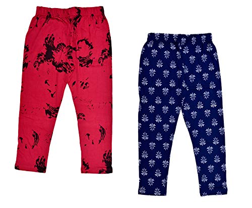 Image of indi weaves Girls Super Soft Cotton Solid Capri Pants Pack of 2