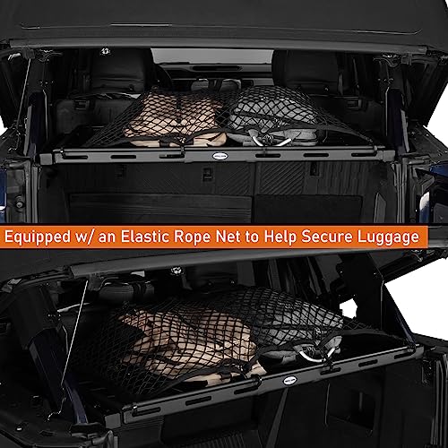 Image of Hooke Road Bronco Rear Cargo Rack Trunk Organizer Storage Shelf for 2021-2026 Ford Bronco 4 Door Hardtop & Soft Top (Exclude Bronco Sport & Raptor)