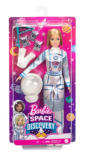 Barbie GTW30 - Weltraum Abenteuer Astronautin Puppe, blond, mit Raumanzug, Helm und Zubehörteilen, ab 3 Jahren – Bild 7