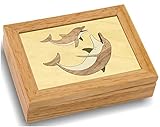 Wood Art Dolphin Box - Handmade USA - Unmatched Quality - Unique, No Two are the Same - Original...