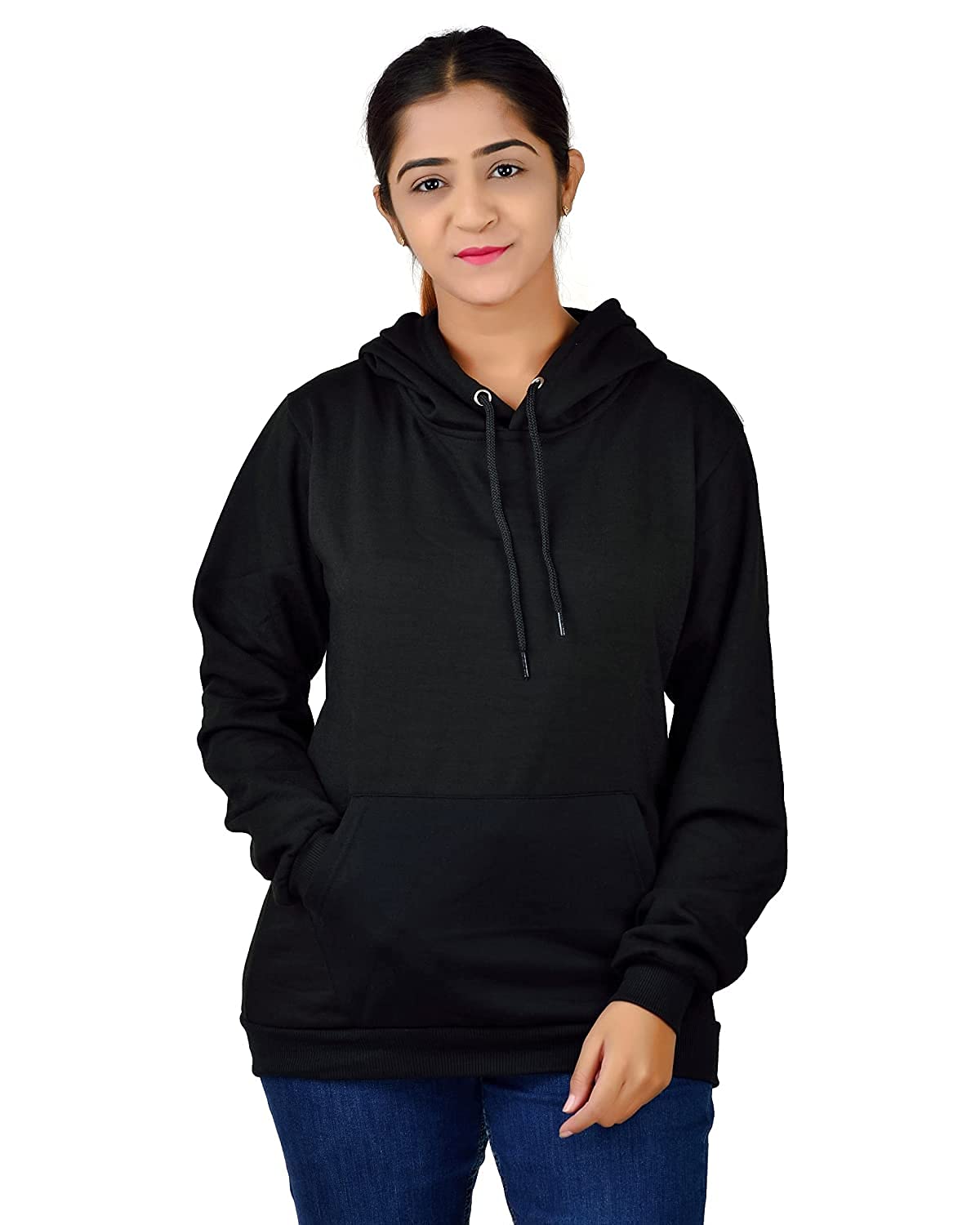 BAGHADBILLOPlain Solid Color Unisex Pullover Cotton Hoodies Sweatshirt for Men and Women