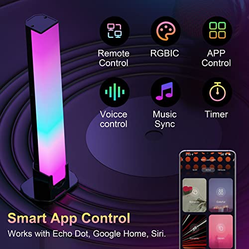 Image of Benedi RGB LED Strip Lights bar- 16 Million Colors Dimmable, 20 Scene Modes, Easy Install, Bluetooth& Voice Control, Perfect for Gamers, Bedrooms & Living Rooms LED Lights for TV & Bedroom