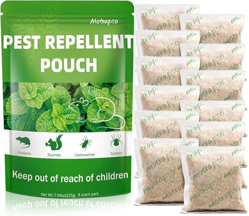 12 Pack Mouse Repellent Natural Peppermint Oils Rat Repellent Pouches Mice Repellent