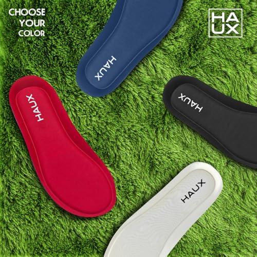 Image of HAUX Comfort+ Memory Foam Insoles for Men | Soft Cushion Shoe Insole for Daily Use, Walking, Running, Sports & All-Day Standing Comfort (White, UK-6)