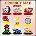 9 Pieces Race Car Party Decorations Race Car Honeycomb Centerpieces Racing Party Table Decor Double-Sided Cars Photo Booth Props for Birthday Baby Shower Race Car Theme Party Supplies