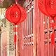 Warmhm 2 Stücke Chinesische Laterne Filz Rote Laterne Segen Glück Laterne Chinese New Year Lantern Rote Lampion für 2023 Neujahr Frühlingsfest Hochzeit Party Deko Hängende Dekoration