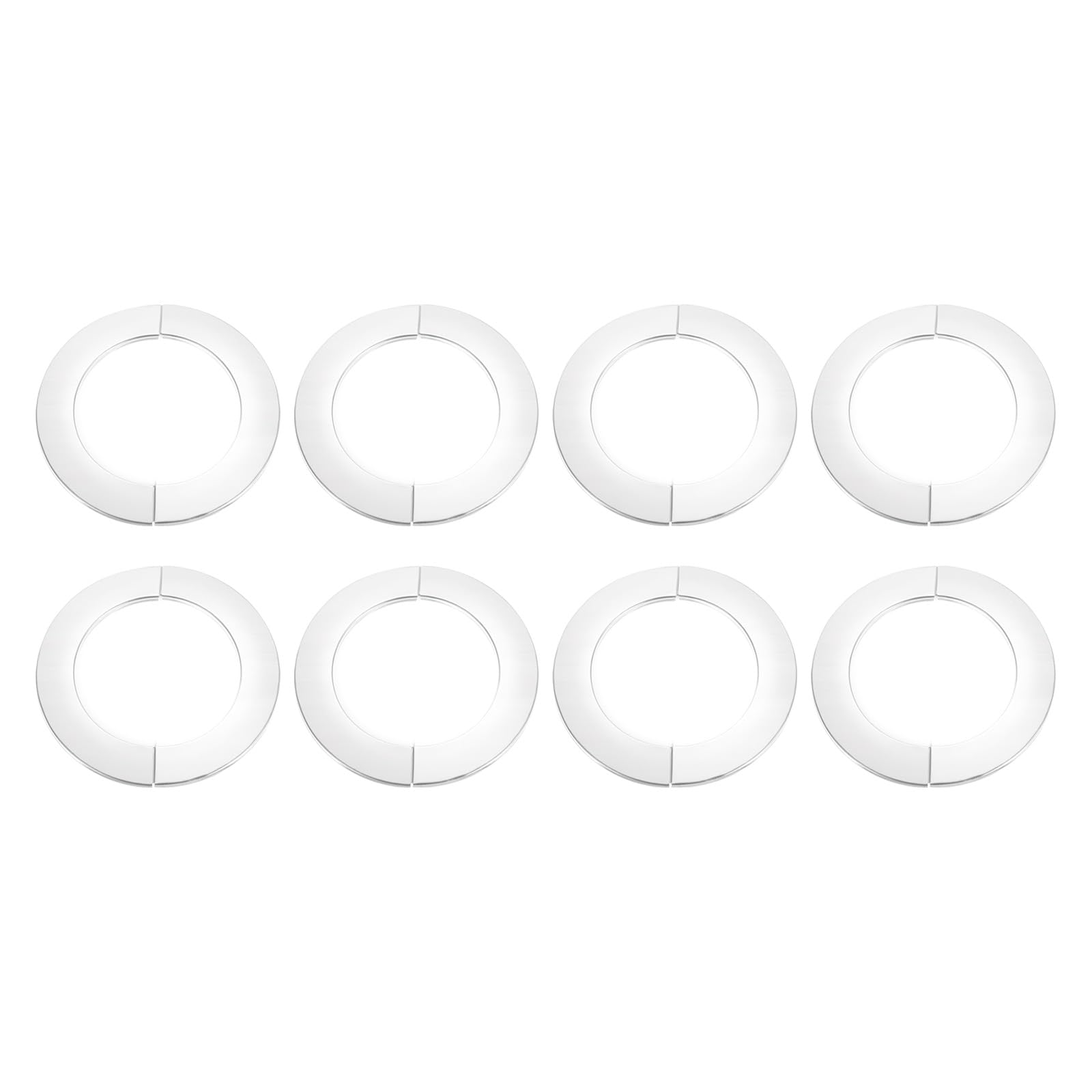 sourcing map Wall Split Flange, 8pcs 304 Stainless Steel Round Escutcheon Plate for 90mm Diameter Pipe