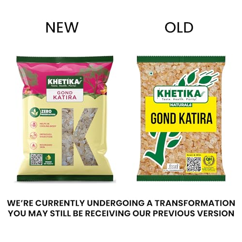 Image of Khetika Naturale Pure Gond Katira (Edible Gum) - 200gm | Tragacanth Gum | Super Food | Cooling Properties