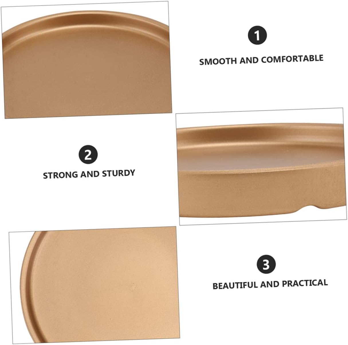 3Pcs Ceramic Flower Pot Base Trays Decorative Round Saucer for Plants Water Holding Drip Tray Durable Plant Pot Water Trays for Flower Pots