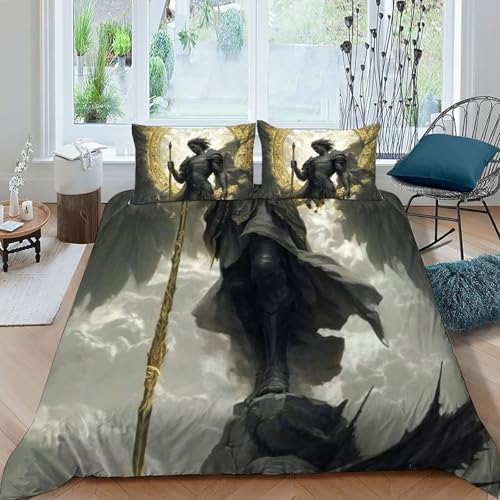 Housse de couette sans repassage en microfibre 200x200cm avec imprimé 3D durable