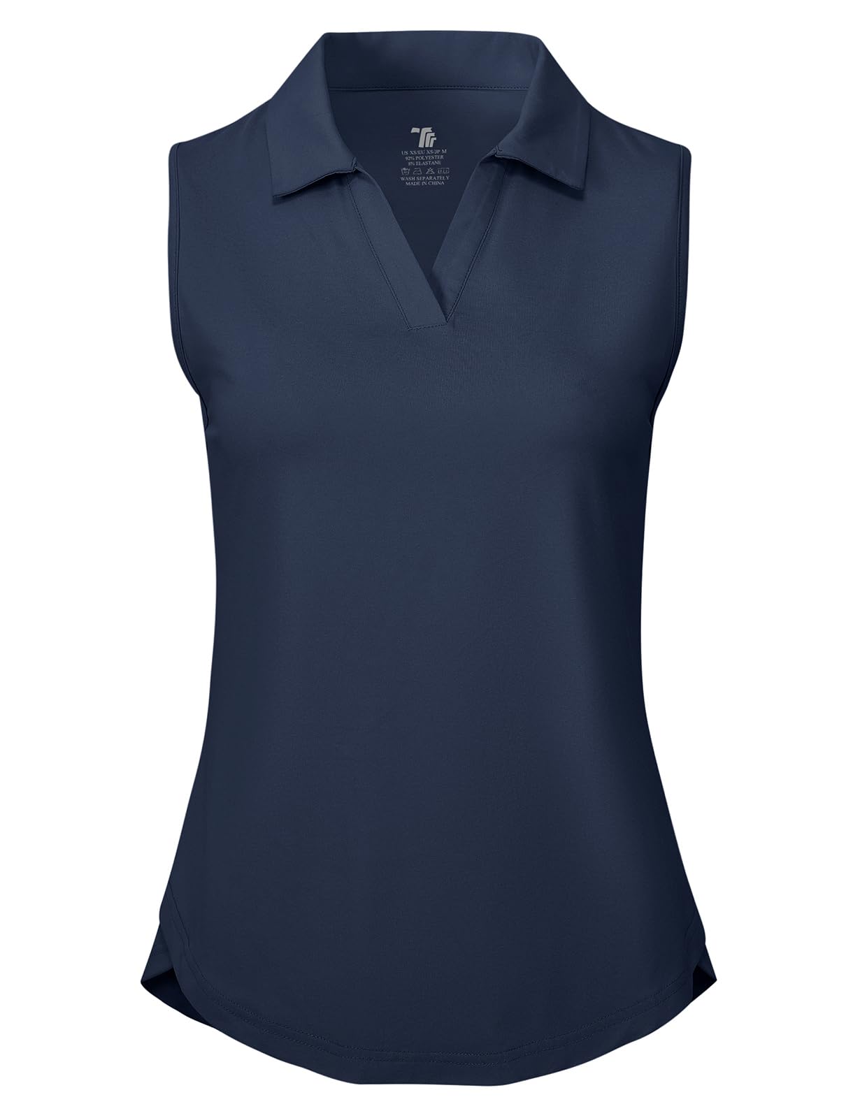 donhobo T-Shirt Damen Ärmellose Golf Polo Shirts V-Ausschnitt Tennis Tank Tops Sportshirt UPF 50+ Schnell trocknend Leichte Atmungsaktiv Sommer Oberteil