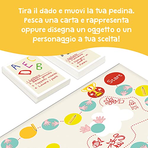 Giochi di società Gioco del mimo e del disegnare per bambini 4+ Gioco da Tavolo per Famiglie Giochi per Bambini