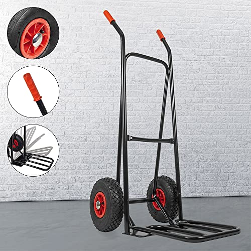Foto von RAVENDO Sackkarre klappbar Sackkarre Luftrad Transportkarre klappbar Sackkarren Karre ST150 NG Profi Sackkarre | Luftreifen | klappbare Ladeschaufel | 150kg Maximalgewicht
