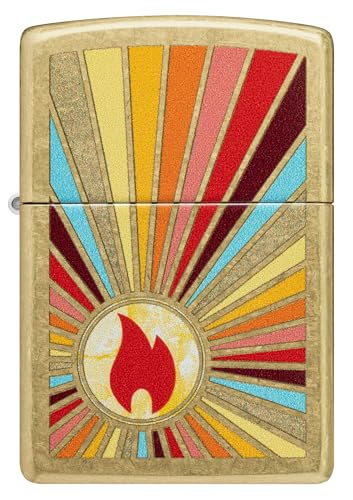 Encendedor Zippo Beaming Flame Brass Pocket miniatura 2
