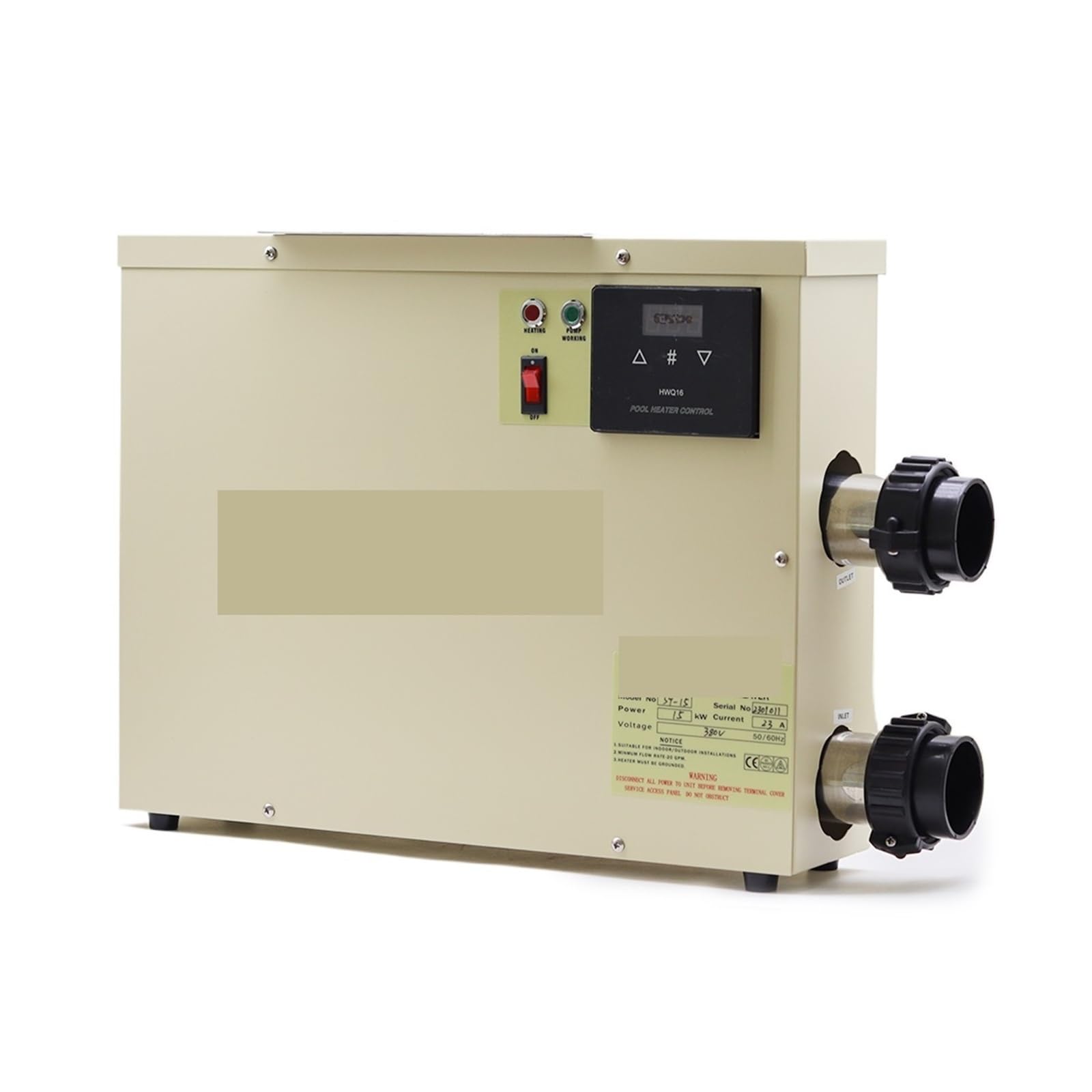 18kw Podgrzewacz wody do basenu i wanny Termostat Wodoodporny Ekran Dotykowy Do użytku DIY(Single phase)