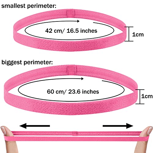 Image of Duufin 20 Pieces Elastic Sport Headbands for Women and Girls - Non Slip Grip Headbands in 20 Colors - Ideal for Volleyball, Tennis, Yoga, Basketball, Walking, Exercise, Running