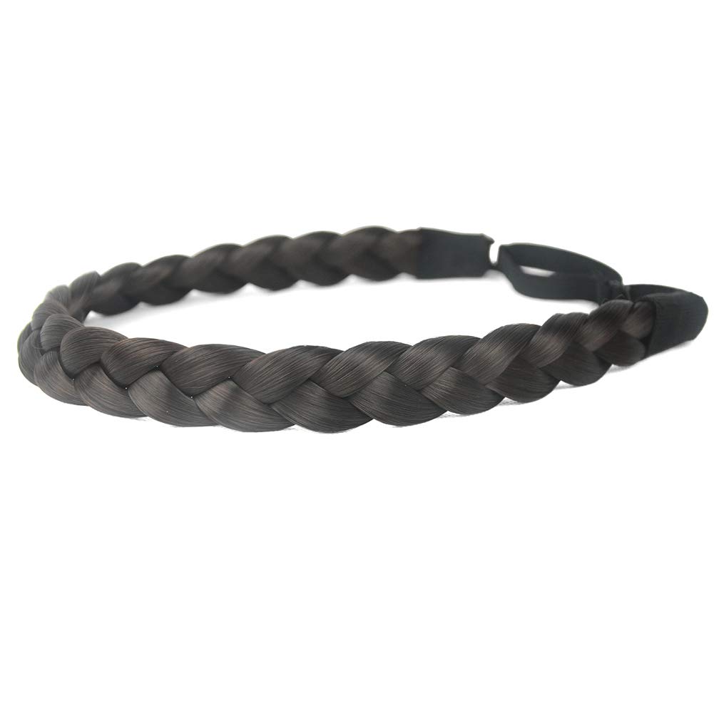 Trenza De Pelo Diadema Trenza De Pelo Sintético Trenzas De 3 Hilos Trenza De Pelo Natural Clasico Grueso Elastico Diadema Peluca Senoras Ninas Accesorios De Belleza Jm