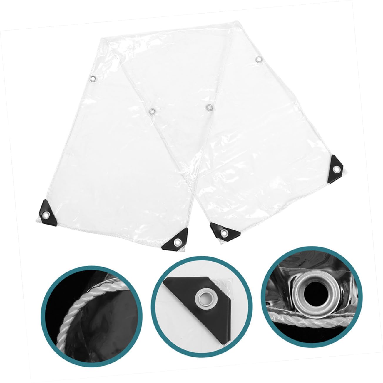 KESYOO Clear Tarp Heavy Duty Camping Tarp for Outdoor Use Versatile Tent Cover for Gardens Balconies and Backyards Random Corner Color