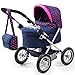 Produktbild Bayer Design 13054AA Puppenwagen Trendy mit Tasche, höhenverstellbarer Griff, Einhorn, blau, rosa, 67 x 40 x 68 cm