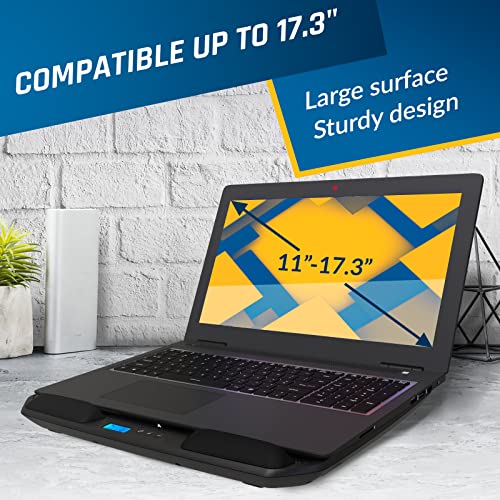 KLIM KN02 Laptop Cooling Pad for 11-17.3 inch laptops - Comfy Cushioned Wristrests - Powerful Laptop Cooling Fan 1500 RPM - Silent Laptop Cooler... - Image 5