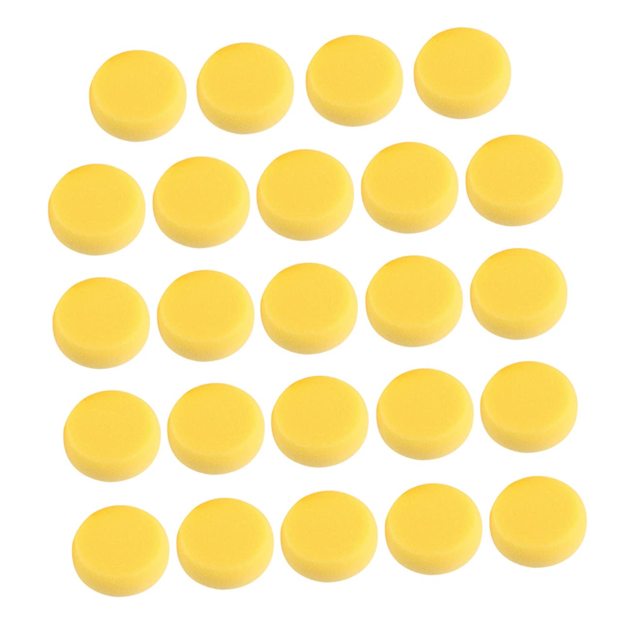 BEBEMOKO 1Set Round Yellow Artist Sponges for Painting Crafting Pottery Face Painting Soft Absorbent Easy to Clean for Various Creative Projects