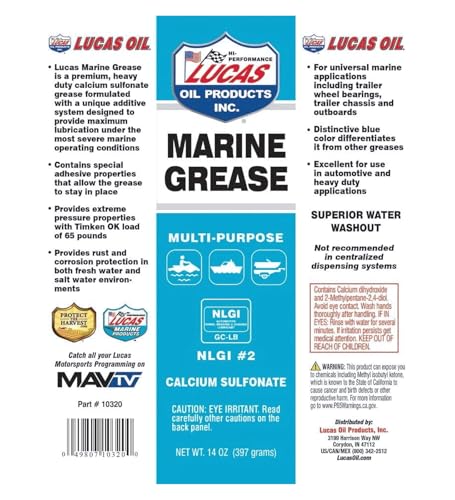 Image of Marine Grease Tube 14 oz Bundle with Microfiber Cloth - Heavy Duty Marine Grease for Trailer Wheel Bearings, Chassis Lubrication, and Outboards - Rust & Oxidation Resistant - Gift Set (9 Items)