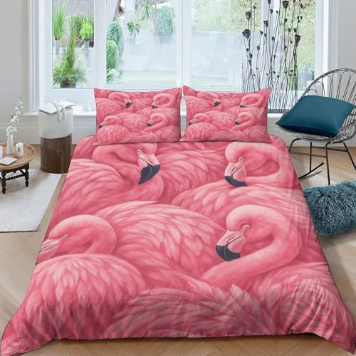 Housse de couette microfibre résistante hypoallergénique rose à fermeture éclair King