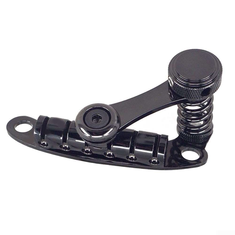 Jazz Guitarra Tremolo Vibrato Puente Cordal, Para SG Les Paul LP Estilo Guitarra Piezas de Repuesto Oro, 103 * 55 * 46.5 mm (Negro)