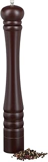 Relaxdays Moulin à Poivre H x L x P: 40 x 6 x 6 cm Moulin à Sel 40 cm Céramique moulin à épices design classique, Chocolat 10020593_532