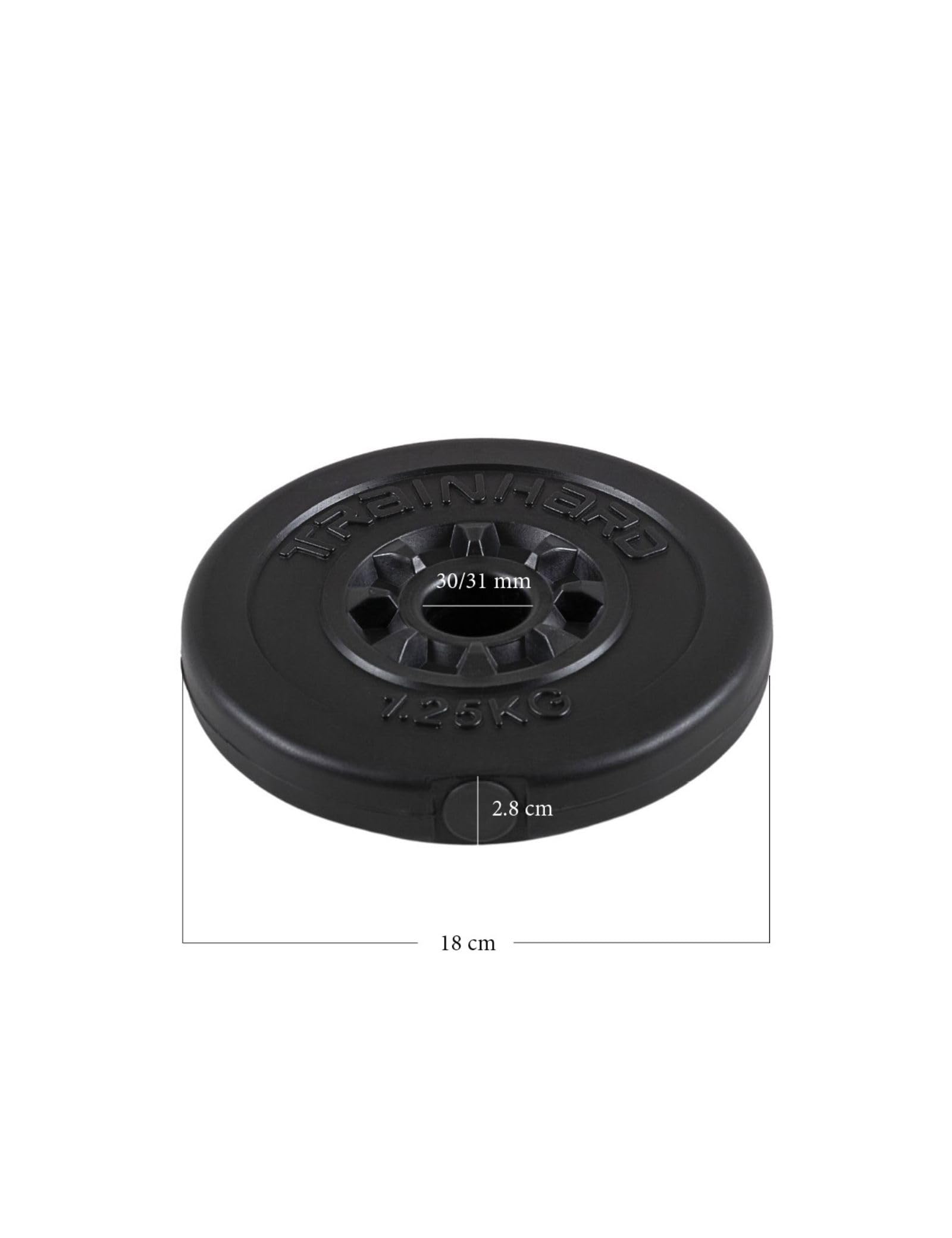 Disques Haltères TrainHard® 2 X 10 Kg - Plastique Avec Remplissage Ciment - Épaisseur 30mm - Silencieux Et Durables - 6