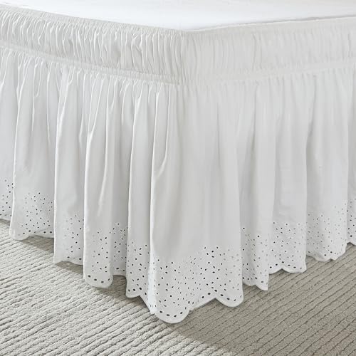 Lush Decor Vintage Eyelet Bed Skirt Single Twin/Twin XL/Full, Off...
